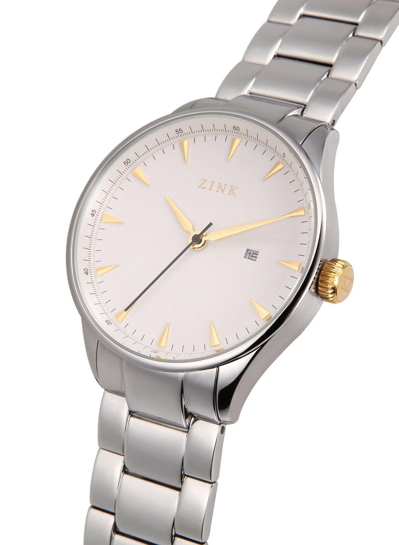 زنك ساعة ZINK ZK127G1SS-T6 الفضية الأنيقة للرجال من الفولاذ المقاوم للصدأ - Image 2
