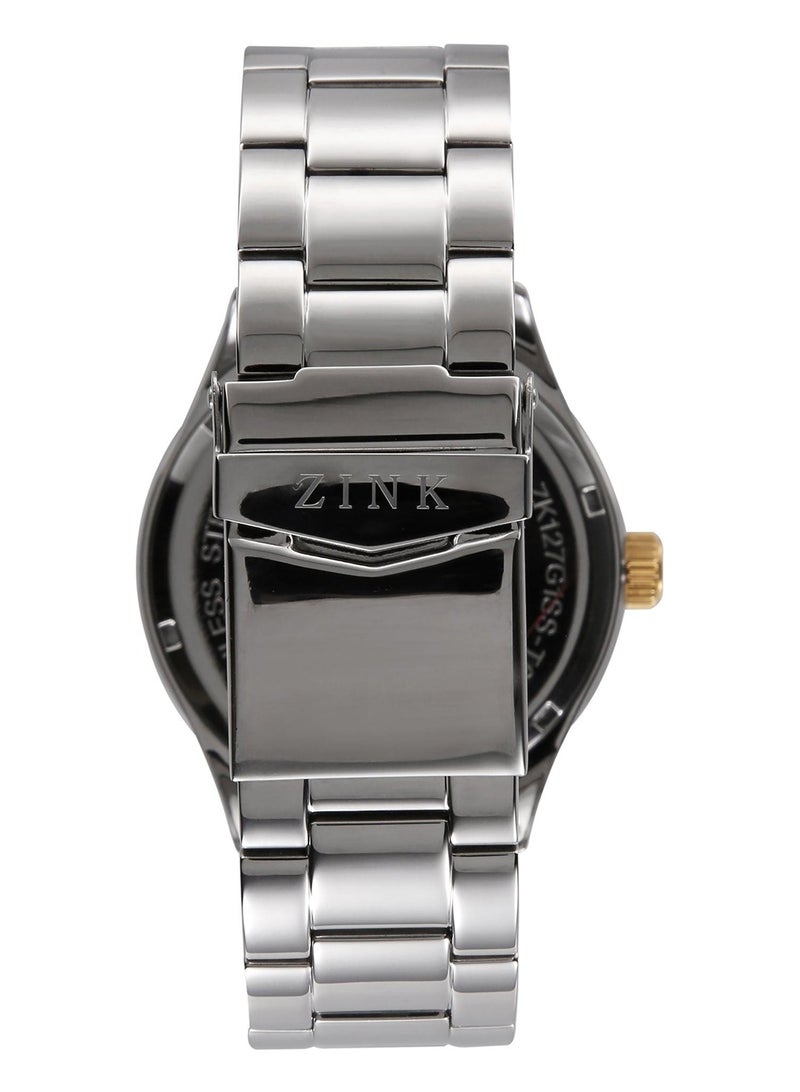 زنك ساعة ZINK ZK127G1SS-T6 الفضية الأنيقة للرجال من الفولاذ المقاوم للصدأ - Image 4