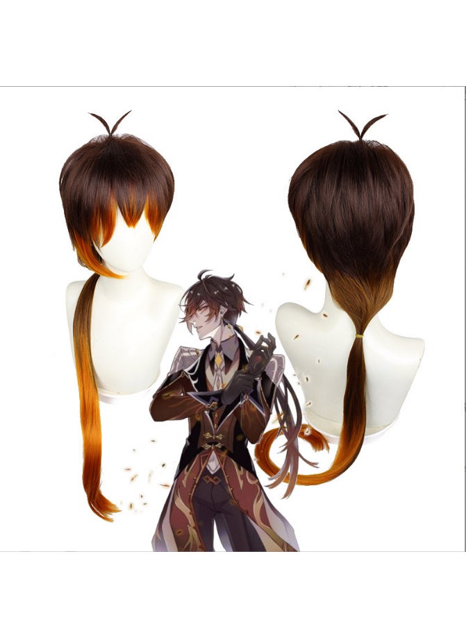 Generic - Genshin Zhongli Morax Full Cosplay Outfit Zhong Li costume wig - Image 1
