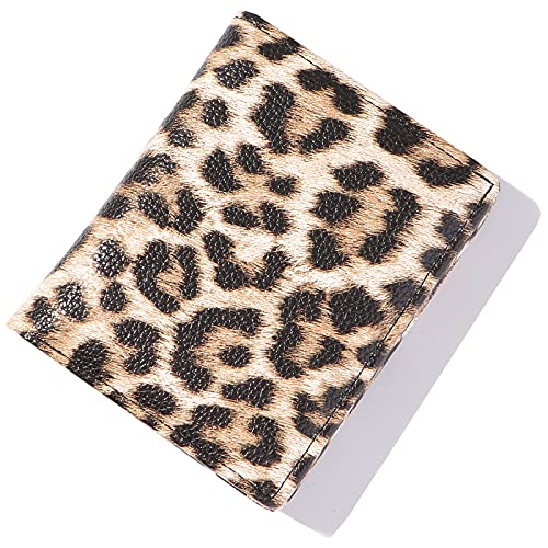 AnnabelZ Women Wallets Small Bifold Leather Pocket Wallet Ladies Mini Short Purse (Leopard) - Image 1