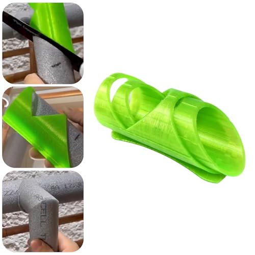 Jxueych 3pcs Foam Pipe Cutter Tool - Three-Tube Insulation Cutting Fixture, Insulation Cutting Fixture in 3 Models, for Pipe Insulation in Homes, Industries and Commercial Places,15mm, 22mm,28mm (Green) - Image 1