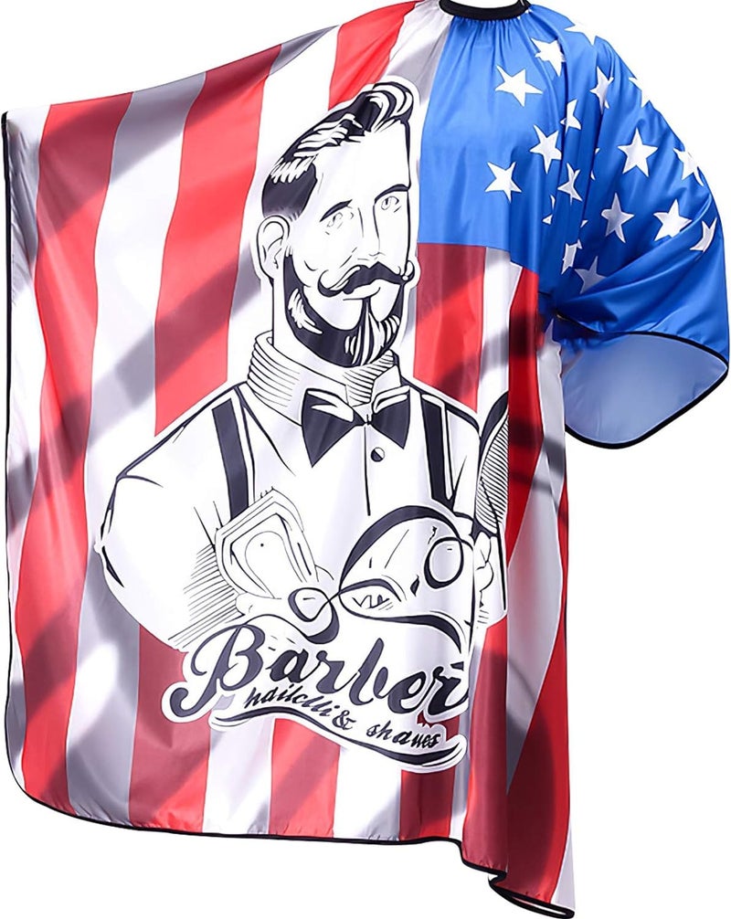 Foreignholics Foreign Holics Barber Printed Waterproof Professional Salon Apron Sheet with Snap Closure for Men Hair Cutting Barber Apron - Image 2
