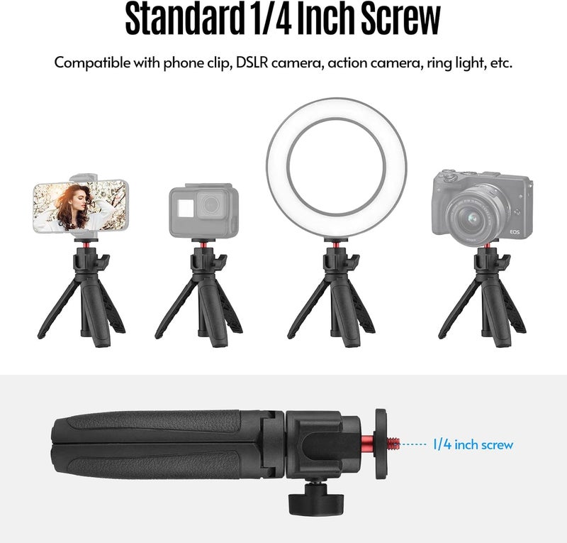 Eacam Lightweight Portable Mini Tripod with Adjustable Height for Phone and Camera - Image 3