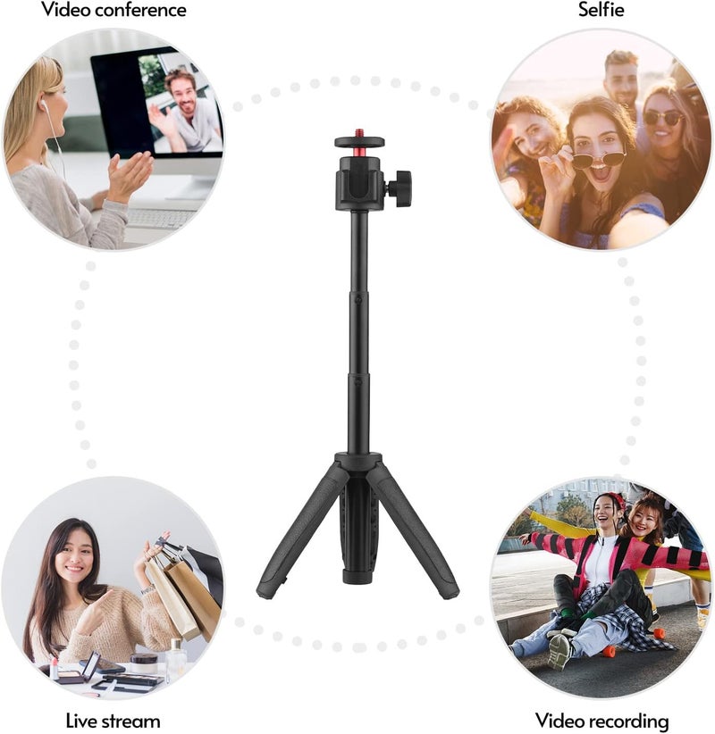 Eacam Lightweight Portable Mini Tripod with Adjustable Height for Phone and Camera - Image 2