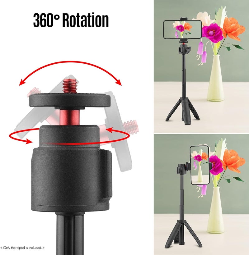 Eacam Lightweight Portable Mini Tripod with Adjustable Height for Phone and Camera - Image 4
