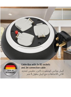 Brennenstuhl Brennenstuhl 3-Way Premium Line Cable Reel Black and White 3m  - Image 2