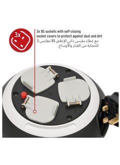 Brennenstuhl Brennenstuhl 3-Way Premium Line Cable Reel Black and White 3m  - Image 3