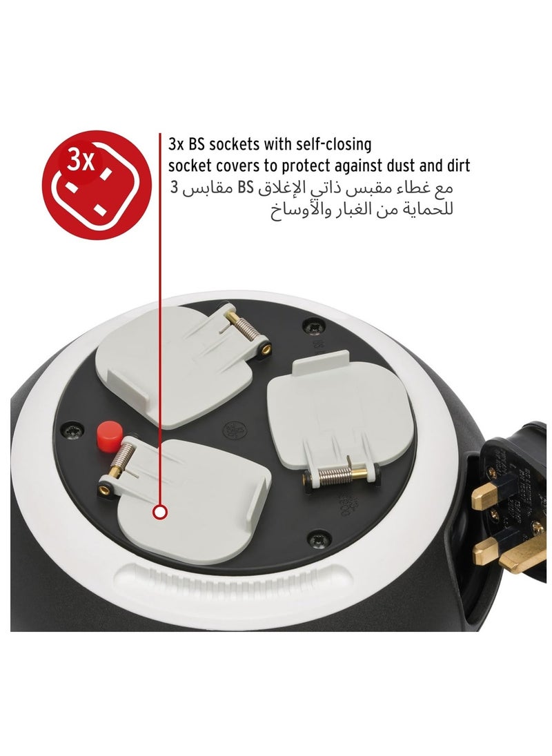 برينينستول بكرة كابل خط ممتازة بـ 3 اتجاهات باللونين الاسود والابيض وطول 3 متر من براننستول  - Image 3