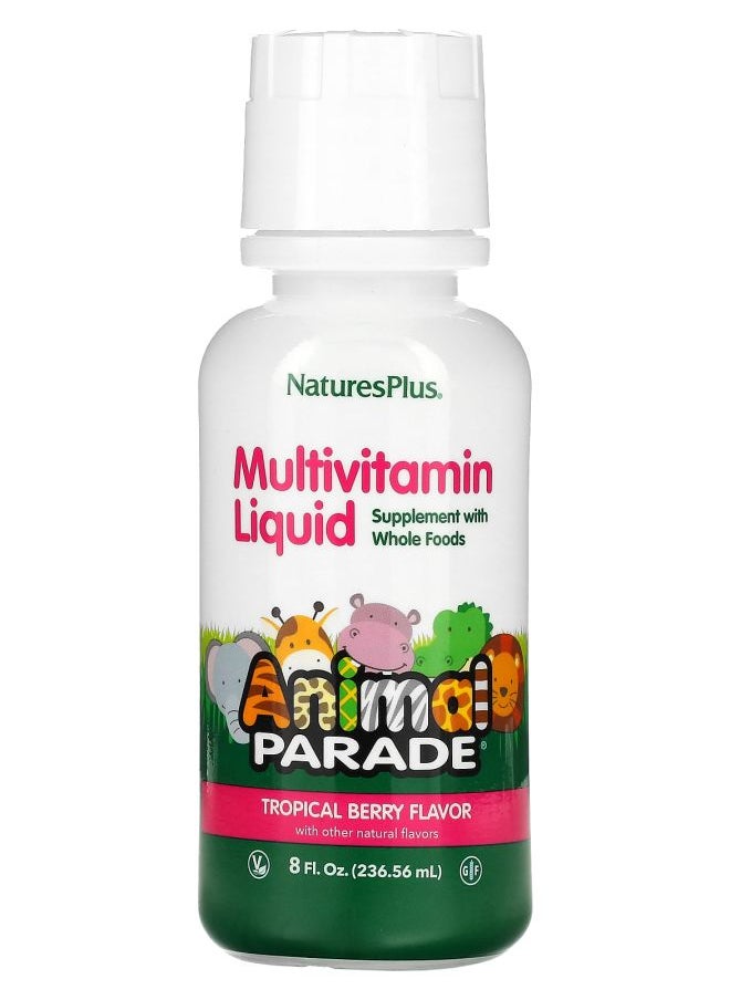 NaturesPlus Animal Parade Multivitamin Liquid Tropical Berry 8 fl oz (236.56 ml) 