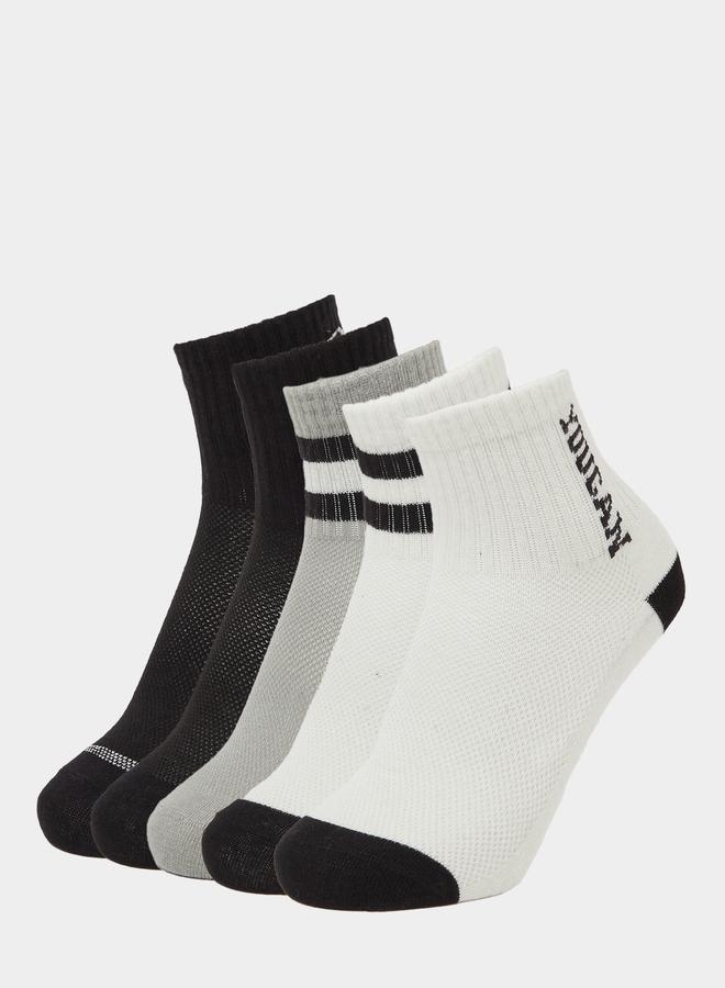 Styli Boys Pack of 5 - Striped Ankle Socks - Image 1