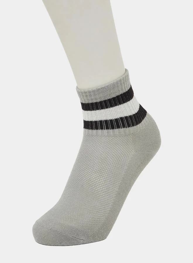 Styli Boys Pack Of 5 - Striped Ankle Socks