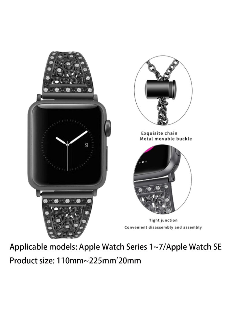 سوار ساعة سيليكون أسود مقاس 38/40/41 مم متوافق عالميًا مع Apple Watch، مناسب للرجال والنساء، متوافق مع Iwatch Series 1~7/Iwatch Se - Image 2