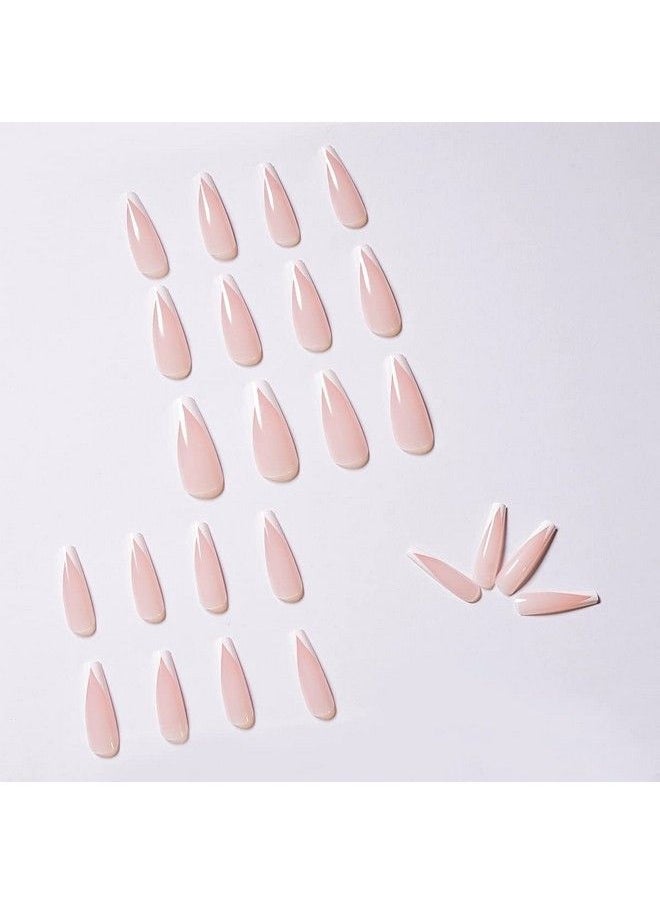 French Coffin Super Glossy Nails Set Of 24 Reusable Uv Treated Gel Finished Presson Nails With Glossy Finish (Glossy Onion Pinkish Nude Base With White Tips) - pzsku/Z3BF47FD968575BDCA469Z/45/_/1690019843/7e738a18-8d16-480a-9c84-b926bb7e08cc