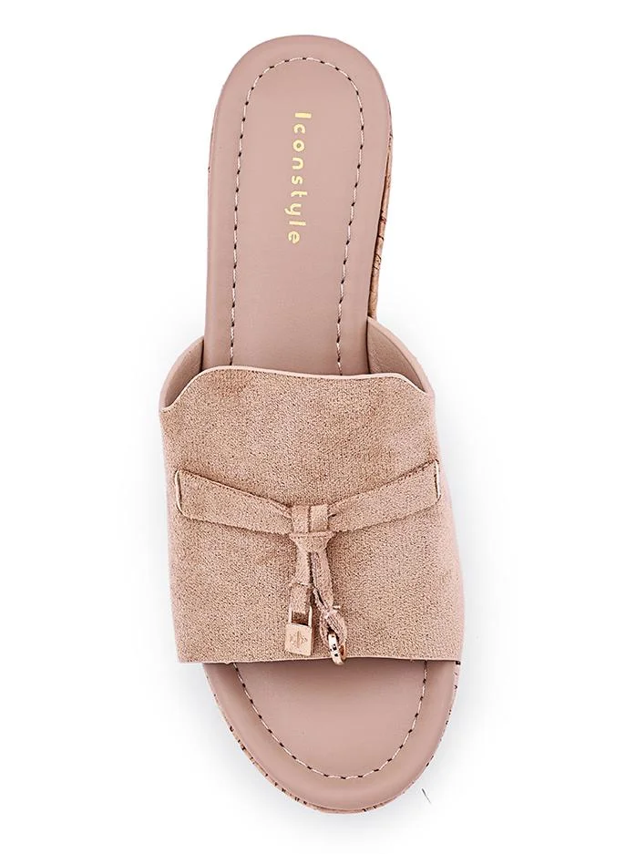 IconStyle Crystal Embellished Slip-On Sandals