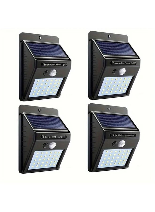 ضوء جدار شمسي أبيض 20 LED 3 أوضاع استشعار بشري للحدائق والمرائب الخارجية - Image 1