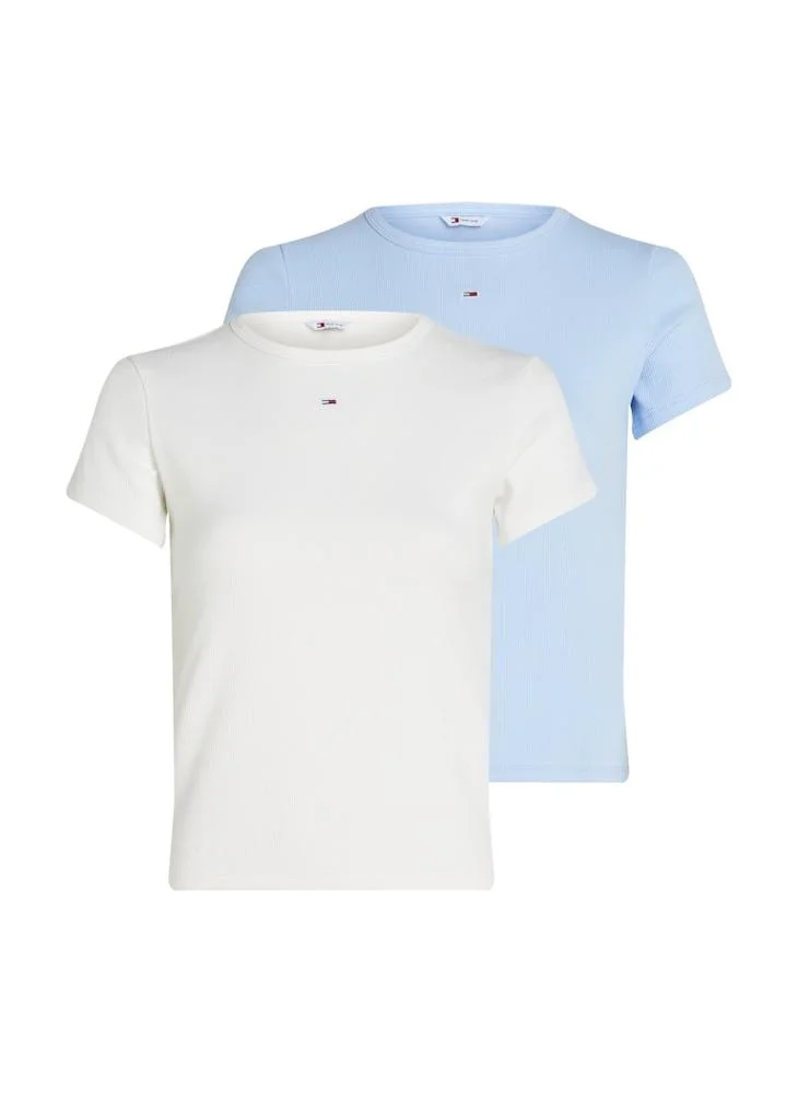 تومي جينز 2 Pack Of Logo Crew Neck T-Shirt
