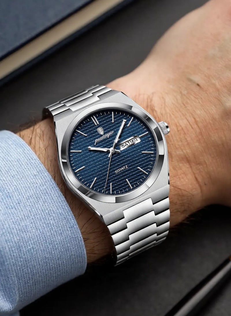 پوداجار ساعة الرجل ، مقاومة للماء مضيئة الرجال ساعة الكوارتز ، الرجال ساعات المعصم 40mm - Image 2