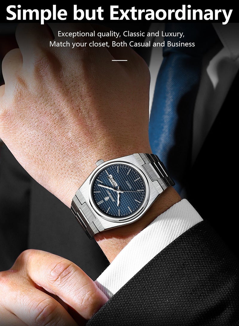 پوداجار ساعة الرجل ، مقاومة للماء مضيئة الرجال ساعة الكوارتز ، الرجال ساعات المعصم 40mm - Image 3