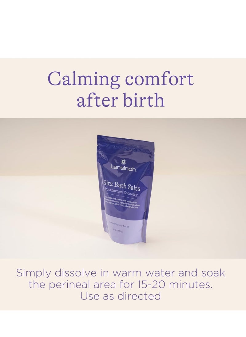 Lansinoh Lansinoh Sitz Bath Salts, Postpartum Essentials, and Hemorrhoid Treatment, Epsom Salt Bath Soak With Lavender Oil, Frankincense and Aloe Vera, 10 Ounce  - Image 3