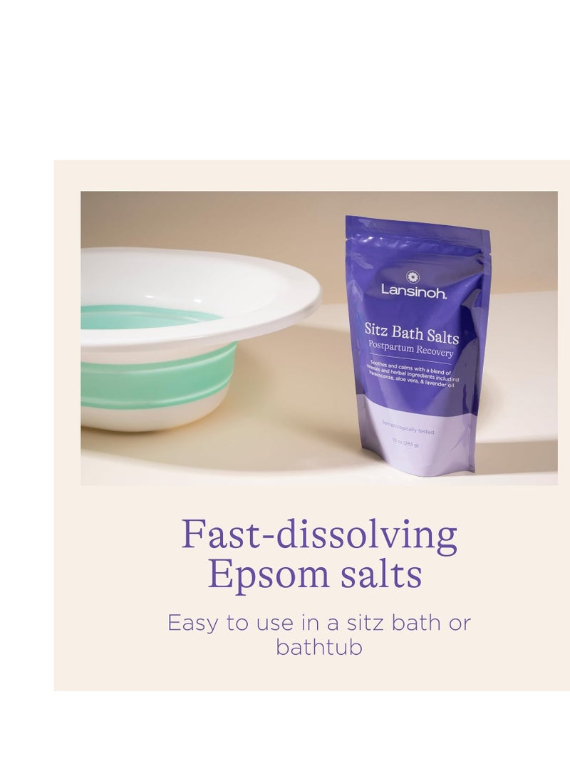 Lansinoh Lansinoh Sitz Bath Salts, Postpartum Essentials, and Hemorrhoid Treatment, Epsom Salt Bath Soak With Lavender Oil, Frankincense and Aloe Vera, 10 Ounce  - Image 5