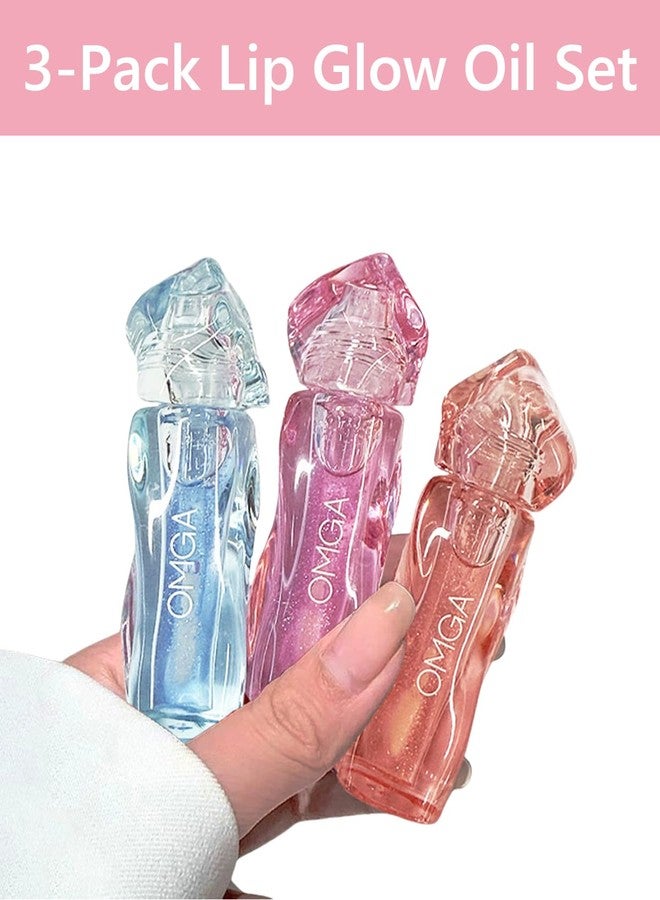 Miaritick Lip Glow Oil Set, Sheer Lip Glosses Set, Watery Clear Texture, Can Be Used Alone or Layered Over Lipstick for Plumping Lips (3 Packs) - Image 2