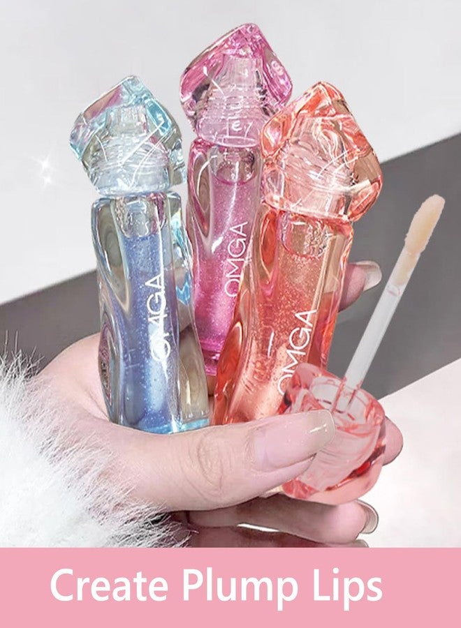 Miaritick Lip Glow Oil Set, Sheer Lip Glosses Set, Watery Clear Texture, Can Be Used Alone or Layered Over Lipstick for Plumping Lips (3 Packs) - Image 3