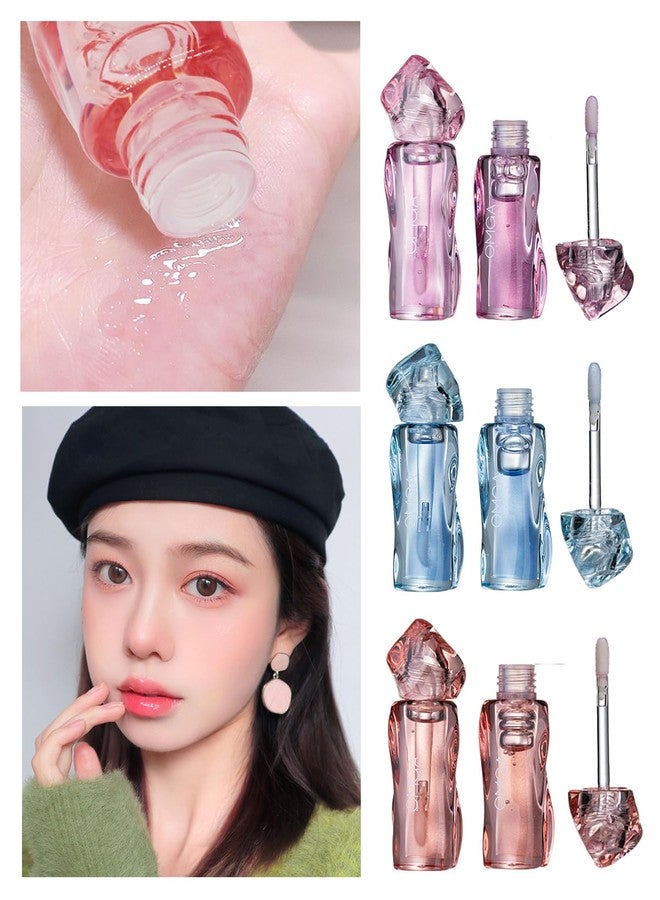 Miaritick Lip Glow Oil Set, Sheer Lip Glosses Set, Watery Clear Texture, Can Be Used Alone or Layered Over Lipstick for Plumping Lips (3 Packs) - Image 5