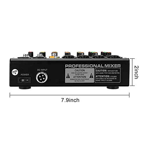 GUDEHOLO 6-Channel Professional DJ Audio Mixer, DJ Controller Sound Mixer DSP 16 Preset Effects, Ideal for Home Party - Image 2