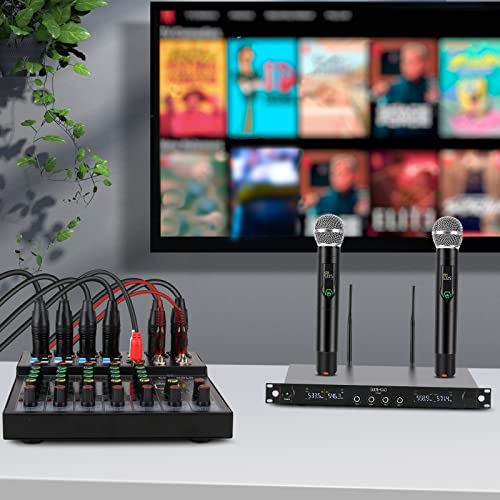 GUDEHOLO 6-Channel Professional DJ Audio Mixer, DJ Controller Sound Mixer DSP 16 Preset Effects, Ideal for Home Party - Image 4