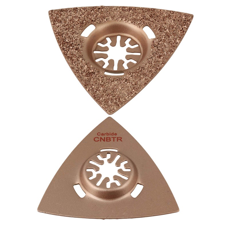 CNBTR Oscillating Multitool Triangle Carbide Rasp Saw Blades 80mm for Grinding Stone Set of 10 - Image 2