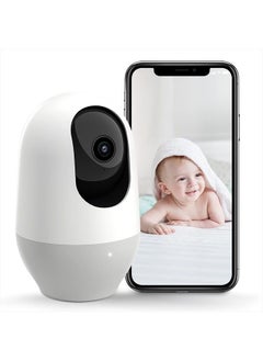 Nooie Baby Monitor, WiFi Pet Camera Indoor, 360-degree IP Camera, 1080P Home Security Camera, Motion Tracking, Super IR Night Vision, Works with Alexa, Two-Way Audio, Motion & Sound Detection  - Image 1