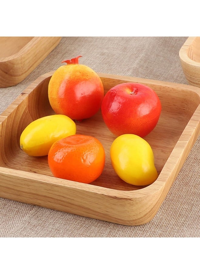 ECVV Bamboo Salad Bowl, Square Thickened Dining Bowl Heatâ€‘Insulation Drop Resistant Rice Salad Bowl Tableware for Kitchen Restaurant Brown - Image 3