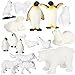 Kasyat 16 Pcs Polar Animals Figurines Antarctic Animals Set Plastic Arctic Figures with White Bear Penguin Figurines Whale Seal Wolf Cat for Adult Party FavorVivid Style - Image 2