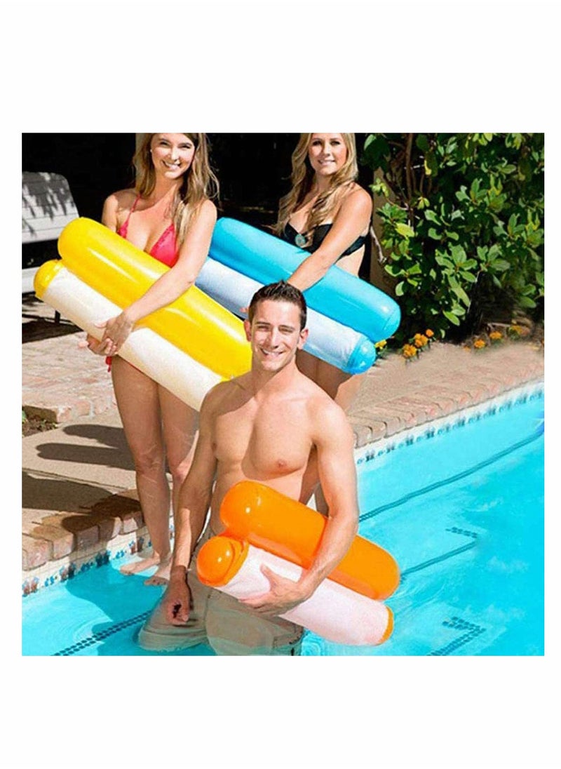SYOSI - Inflatable Water Hammock, Water Hammock Pool Lounger, 4-in-1 Multi-Purpose Floating Bed Lounge Chair Drifter Saddle Swimming Pool Beach Float Portable Pool Float for Adults Kids, blue - Image 1