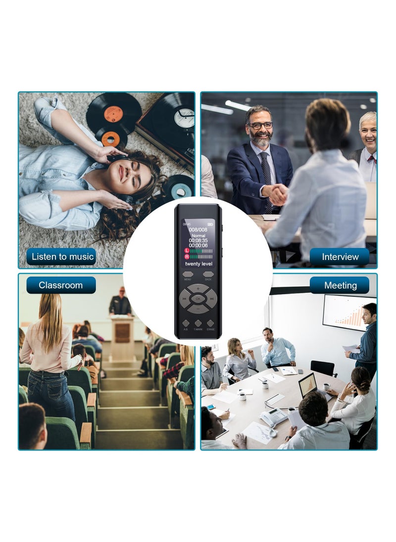 SYOSI - 64GB Digital Voice Recorder - HD Voice Activated Dictaphone with 1536kbps Recording, MP3 Playback, Noise Reduction, 4800 Hours Capacity, Mini Audio Recording Device with Transcriber - Image 1