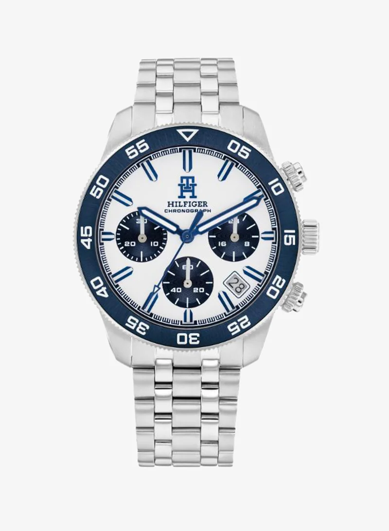 Mens Chronograph Quartz Watch With Silver Stainless Steel Bracelet - 1792157