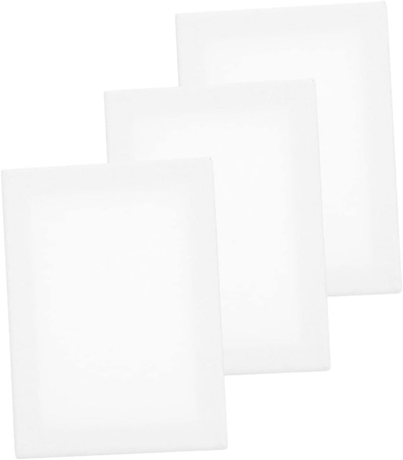 Angoily 3pcs Pure Cotton Stretched Canvas Panels for Oil Acrylic Painting Art Boards for Students and Beginners Craft Project Supplies - Image 1