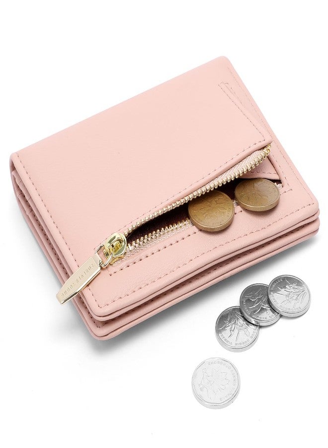 Altally Small Women Wallet RFID Blocking Bifold Pocket Wallet Slim Compact Ladies Purse Mini Wallets For Women (Pink) - Image 2