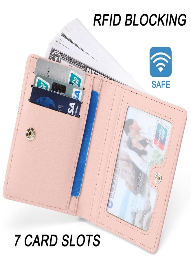 Altally Small Women Wallet RFID Blocking Bifold Pocket Wallet Slim Compact Ladies Purse Mini Wallets For Women (Pink) - Image 3