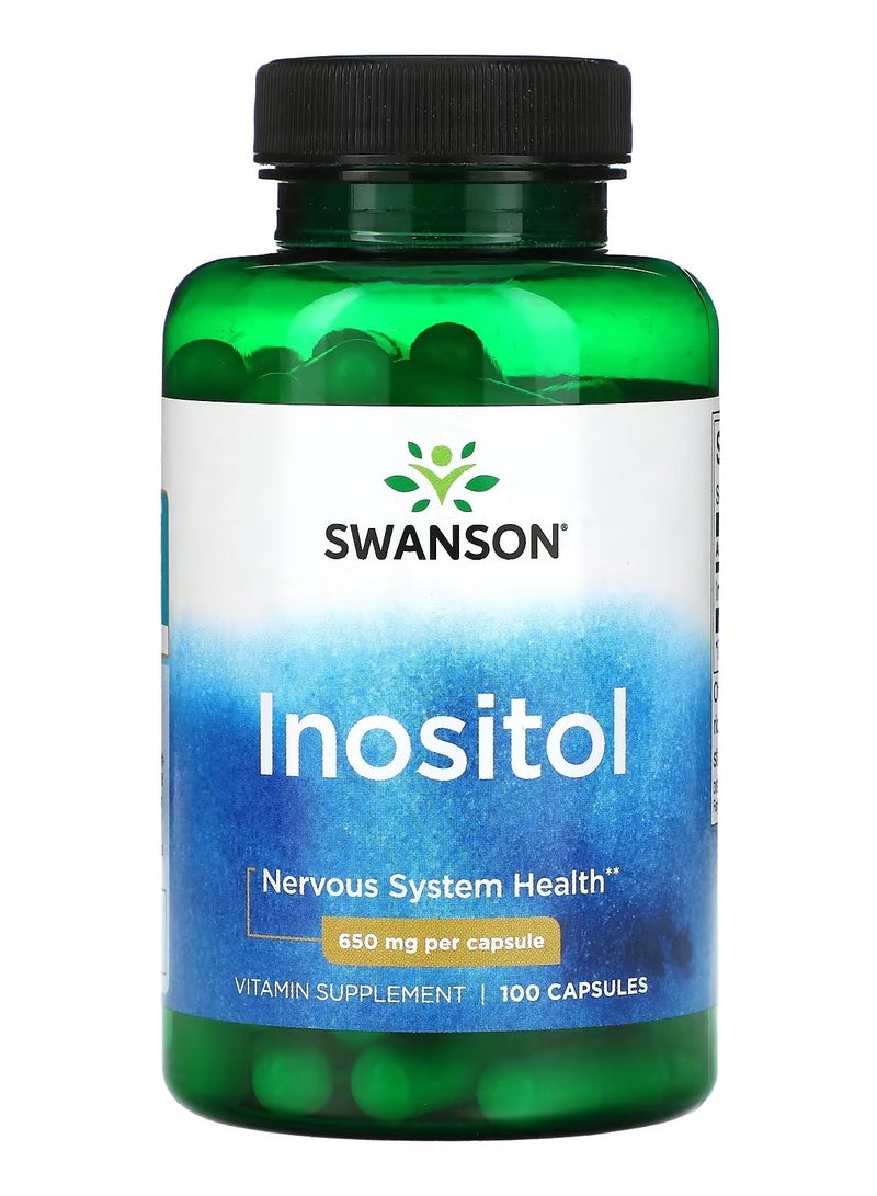 Swanson, Inositol, 650 mg, 100 Capsules