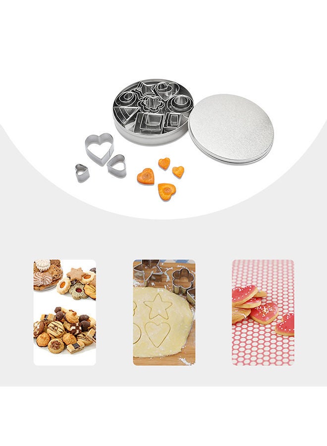 NIBEMINENT 24-Piece Cookie Cutters Silver - Image 4