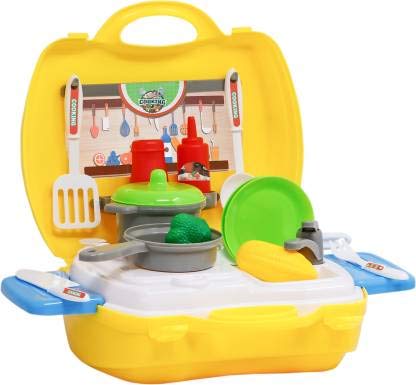 Ekta Kitchen Cooking Set of 26 Pcs | Ultimate Kids Kitchen Set Chef Bring Along Kitchen for Girls Suitcase Set (Kitchen Play Set) - Image 2