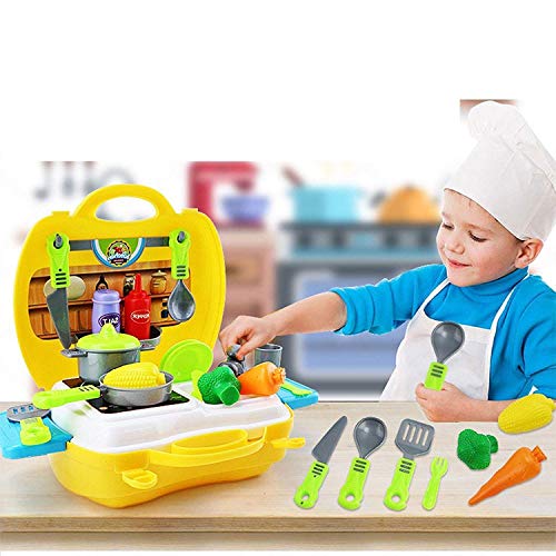 Ekta Kitchen Cooking Set of 26 Pcs | Ultimate Kids Kitchen Set Chef Bring Along Kitchen for Girls Suitcase Set (Kitchen Play Set) - Image 3