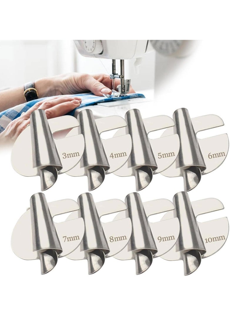 SYOSI Sewing Rolled Hemmer Foot Set 3mm-10mm 8 Sizes Universal Wide Rolled Hem Presser Foot Sewing Machine Presser Foot Hemmer Foot Hemming Foot Kit for Sewing Rolled Hemmer Presser Foot (8 Pieces) - Image 1