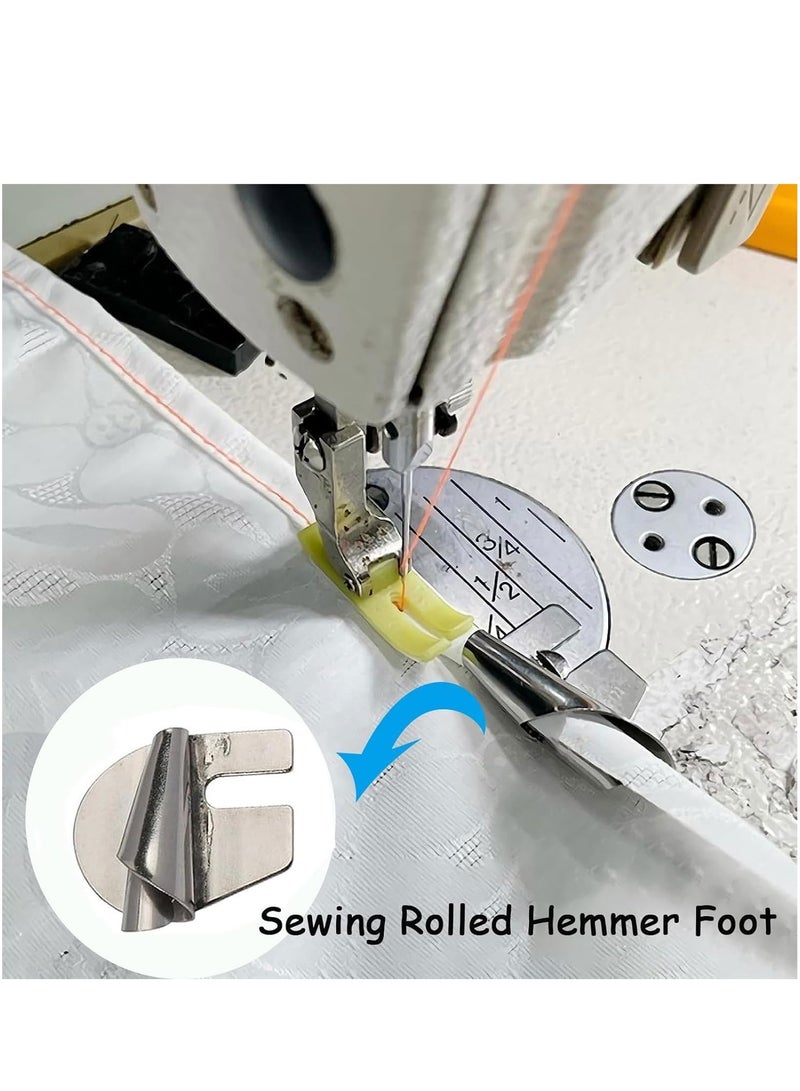 SYOSI Sewing Rolled Hemmer Foot Set 3mm-10mm 8 Sizes Universal Wide Rolled Hem Presser Foot Sewing Machine Presser Foot Hemmer Foot Hemming Foot Kit for Sewing Rolled Hemmer Presser Foot (8 Pieces) - Image 2