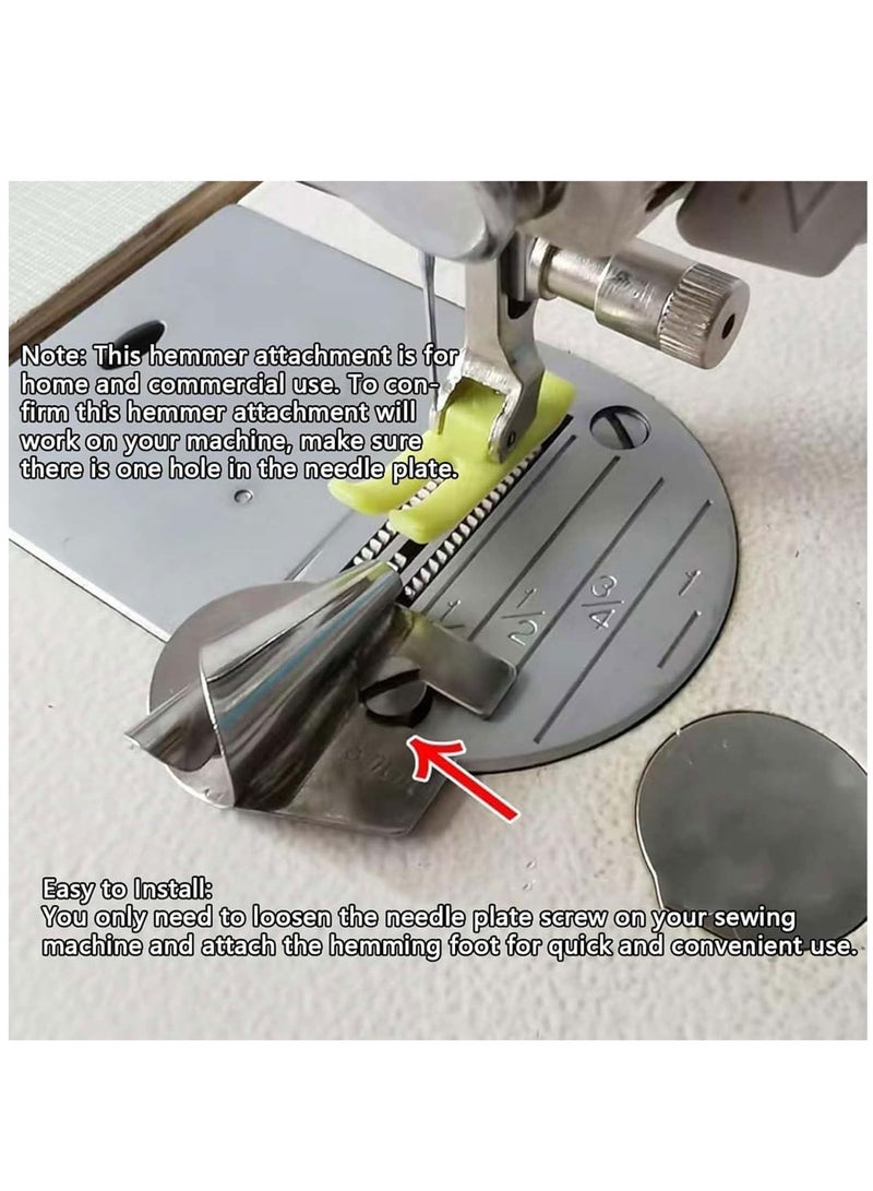 SYOSI Sewing Rolled Hemmer Foot Set 3mm-10mm 8 Sizes Universal Wide Rolled Hem Presser Foot Sewing Machine Presser Foot Hemmer Foot Hemming Foot Kit for Sewing Rolled Hemmer Presser Foot (8 Pieces) - Image 5