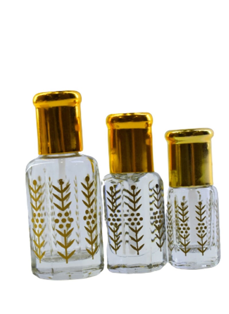 Zohoor alreef - 3 Pieces Natural Zohoor Alreef Fragrance Perfume Oil 12 ml 6 ml 3 ml - Image 1
