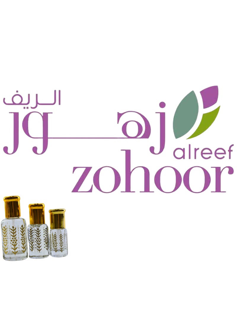 Zohoor alreef - 3 Pieces Natural Zohoor Alreef Fragrance Perfume Oil 12 ml 6 ml 3 ml - Image 1