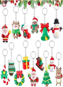 ماركة غير محددة Multicolor Christmas Medallions with Silicone Pendant for All Ages Christmas Gifts for Kids in Multiple Shapes and Colors 10cm 6 PCS Christmas Keyring  - Image 4
