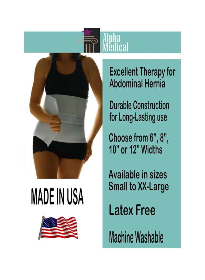 Alpha Medical Abdominal Binder for Men and Women | Postpartum Stomach Support Wrap | Surgical Binder | Hernia Support Abdominal Binder | Post Surgery Stomach Wrap| Bariatric | Tummy Tuck | L0625 (6" High ; 38"-50" Around Waist) - Image 3